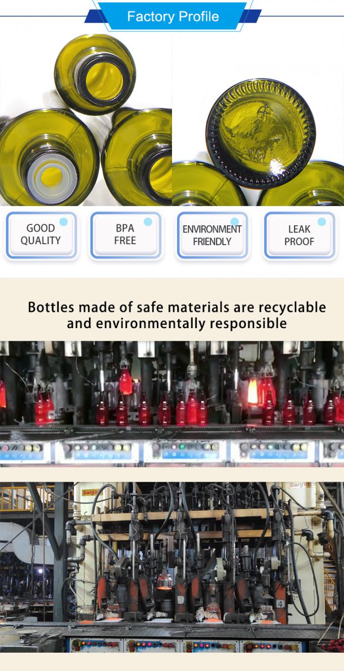 Botellas de vidrio de aceite de oliva planas de 500 ml y 750 ml cuadrados con corcho o tapa de tornillo 2