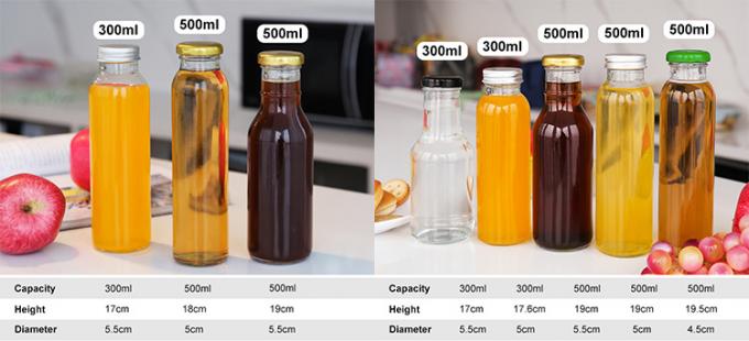 200 ml 250 ml botellas de jugo de vidrio de 16 oz contenedor de bebidas a granel 2