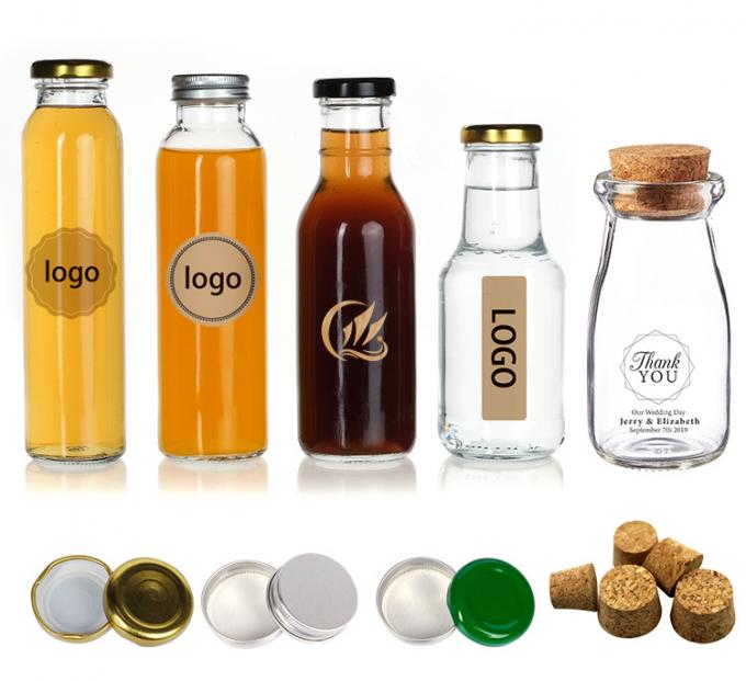 200 ml 250 ml botellas de jugo de vidrio de 16 oz contenedor de bebidas a granel 3
