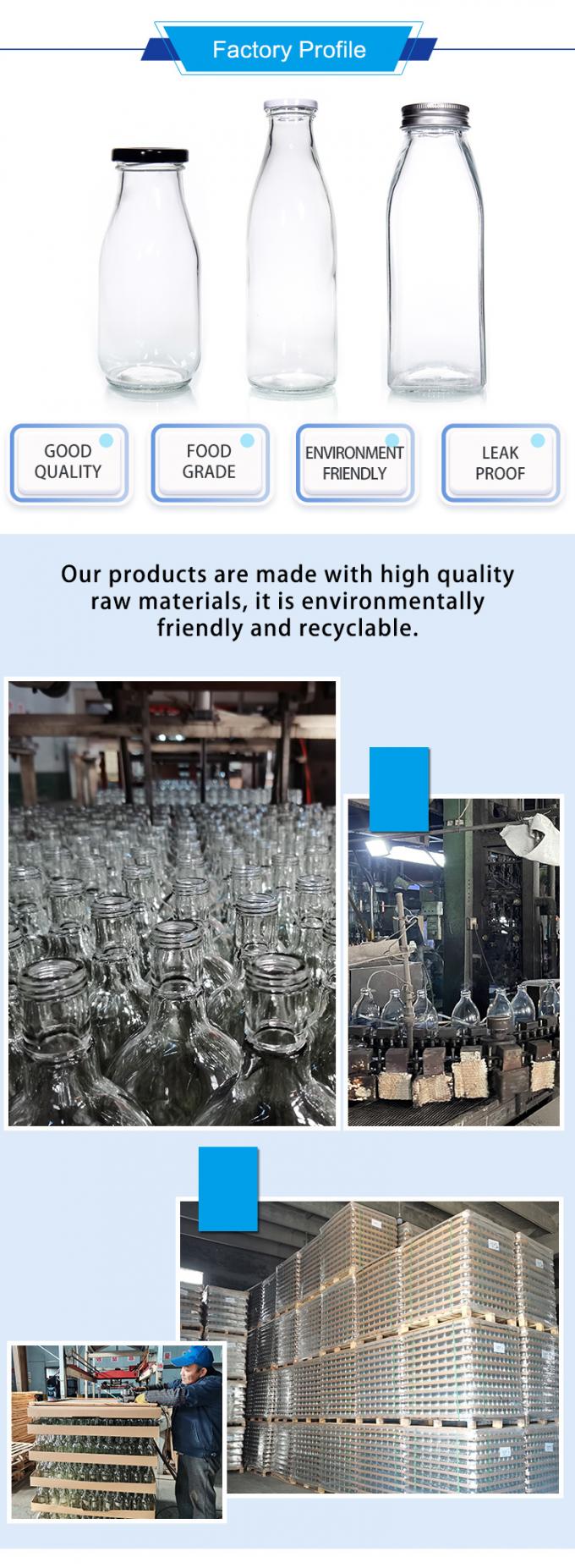 500 ml Botella de jugo transparente Contenedores de jugo de vidrio hermético Impresión en caliente 2