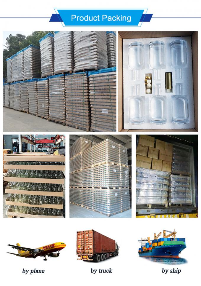 Botellas de licor de vidrio vacío de 200 ml 375 ml 1000 ml OEM 8