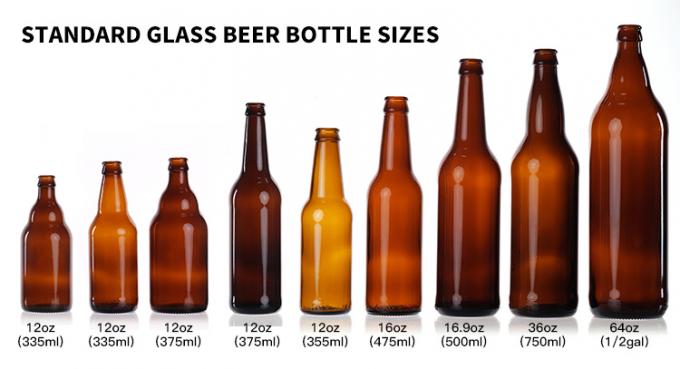 Botellas de vidrio de cerveza personalizadas 650ml 1000ml 12 oz Botellas de cerveza de ámbar 1