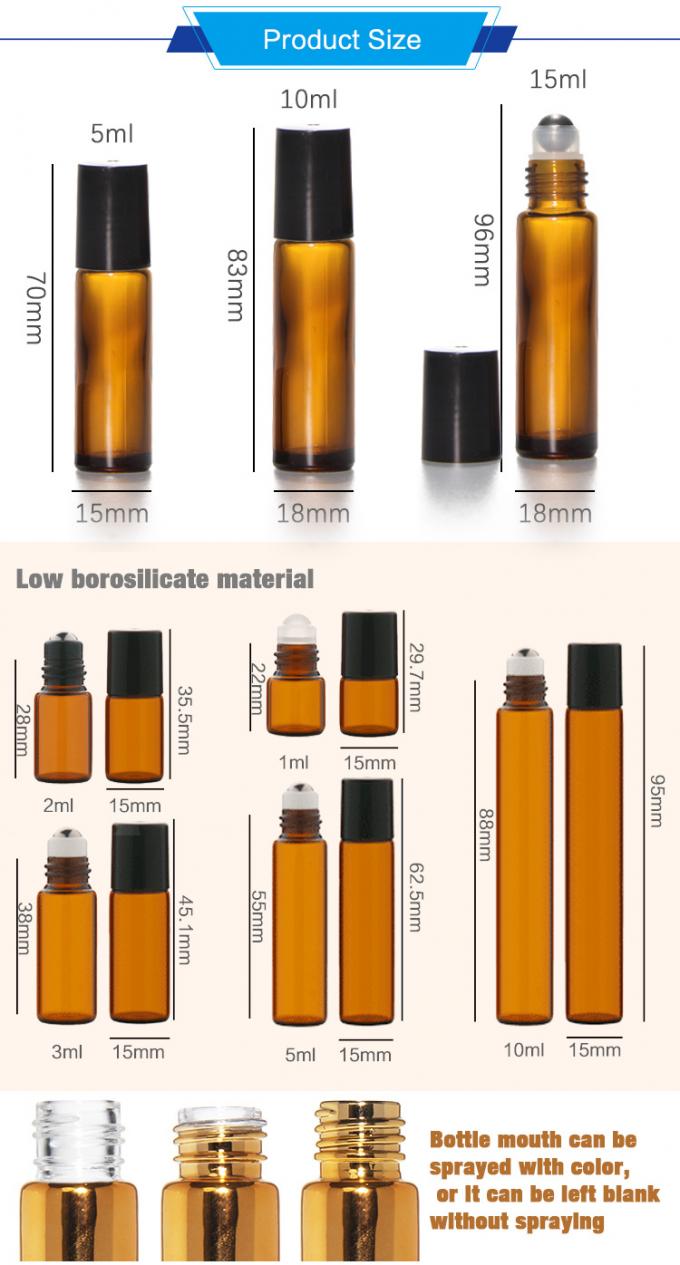 Rollo de desodorante en botellas de cristal de 10 ml con tapas de tornillo 0