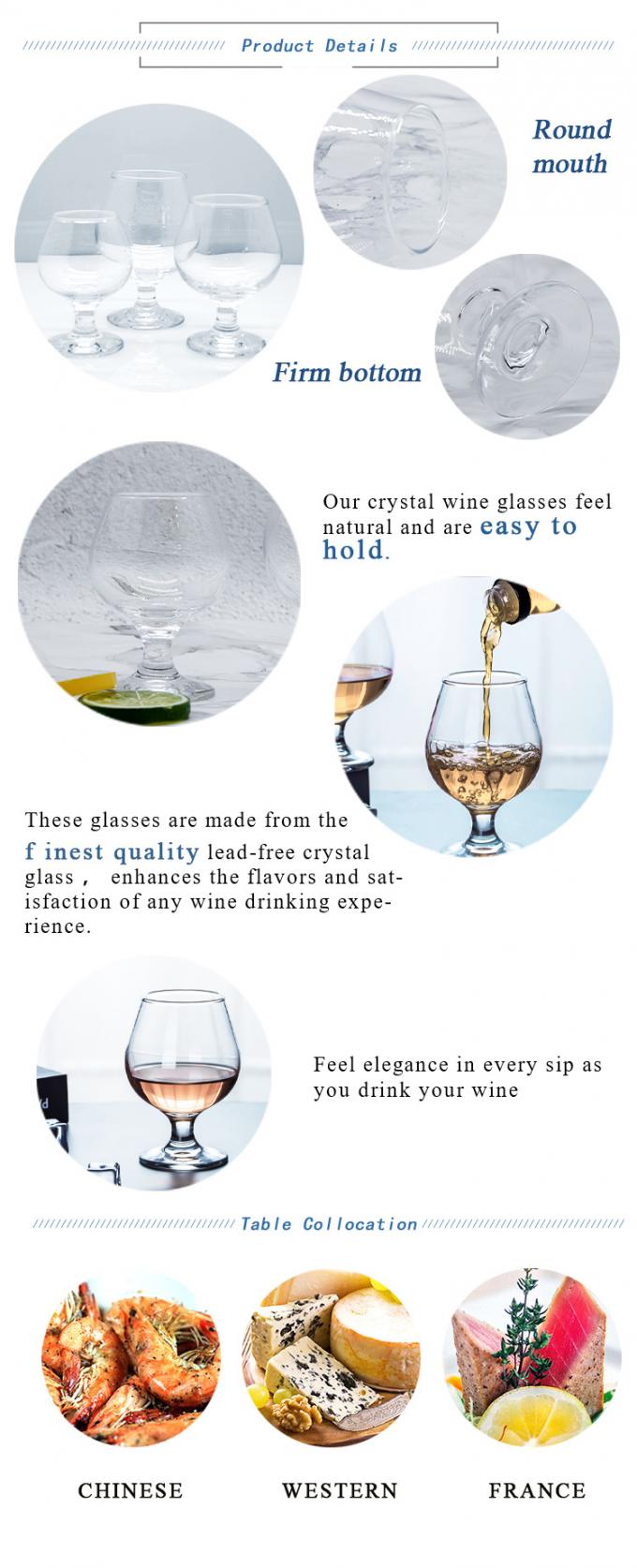 Copo de cristal de vidrio de brandy al vapor olfateadores a granel 1