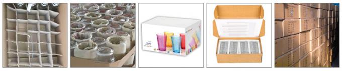 Ventosas de cristal helado con solábrido en relieve para agua de café 8