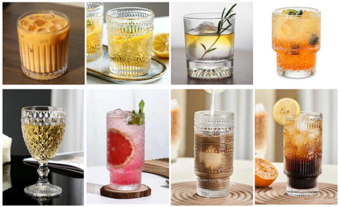 Coctelería de época Vinos rojos Tazas de vidrio Vinos de Navidad Tazas de vidrio 350ml 4