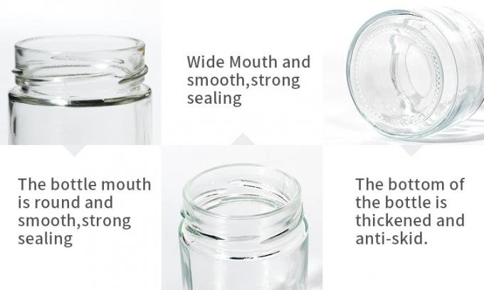 Venta al por mayor de vidrio barata transparente mermelada de chile sellada de lujo Hexagon jar de miel 2