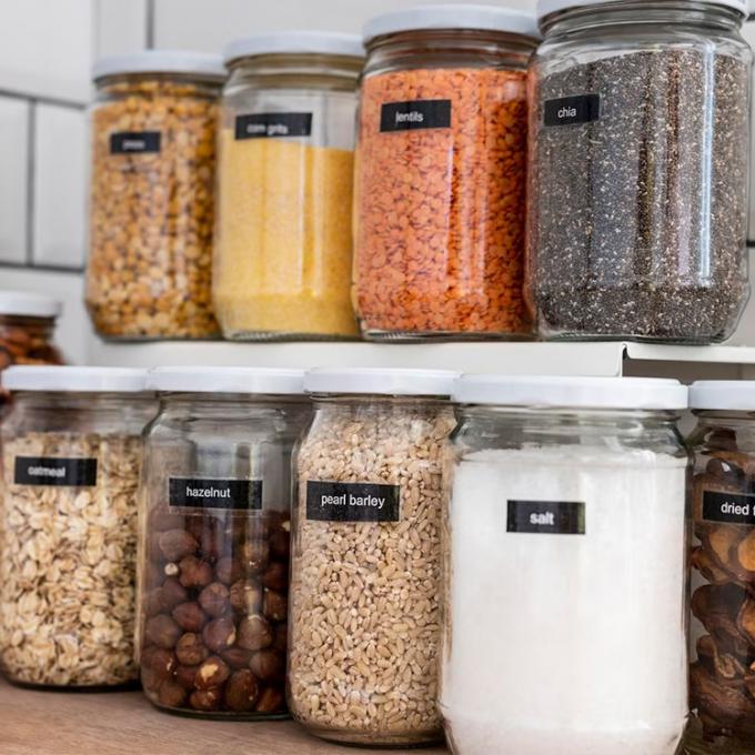 Envases de vidrio de congelación redondos y apilables en recipientes de 240 ml para especias de miel 2