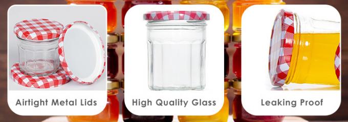 Envases de vidrio redondo transparente de 50 ml 100 ml 200 ml para almacenamiento de alimentos 2