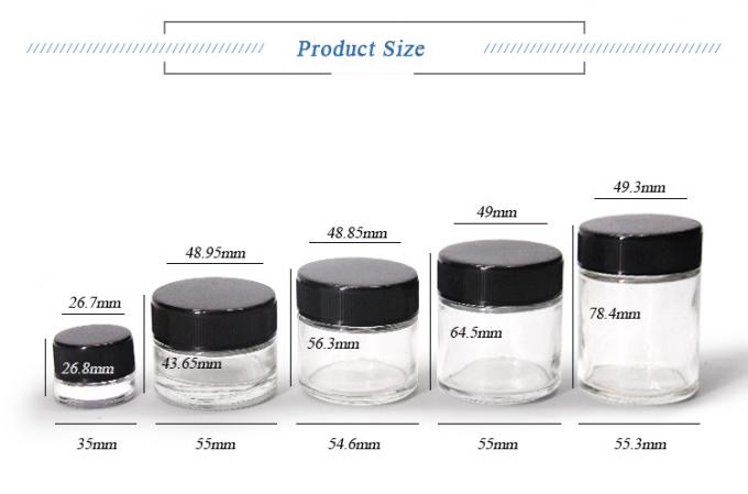 Jarrón de vidrio cosmético transparente Jarrones de loción de 200 ml con tapas 1