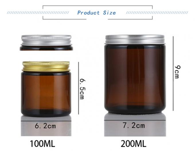 Envases para velas de vidrio de color ámbar negro mate 1