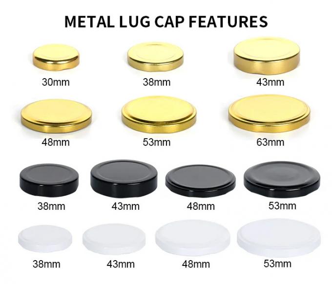 Fabrica mayorista 63mm 72mm 82mm Buena cerradura de tornillo hermético para frasco de vidrio 1