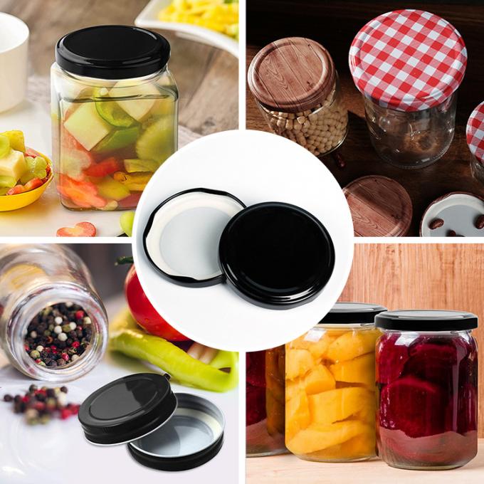 Embalaje de alimentos 20mm 38mm 48mm 63mm Diseño personalizado Torcer la tapa de la bolsa de metal para la botella de vidrio 3