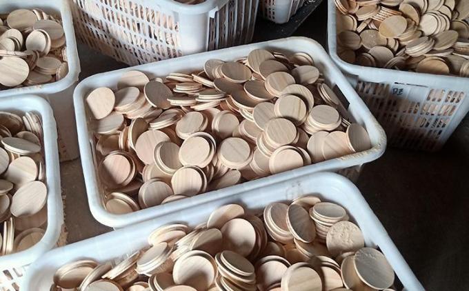 70mm/86mm tapa de albañil de bambú reutilizables tapas superiores con agujero de paja y sello de silicona 2