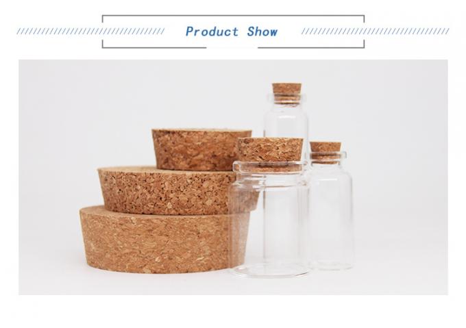 OEM tapas de botellas de corcho de madera cónica tapa para botellas de vino de vidrio 0