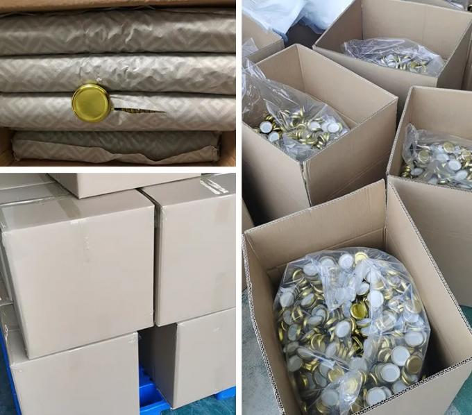 Capas de botellas a prueba de Pilfer Caps de aluminio de tornillo con forro 22mm 25mm 29mm 38mm 3