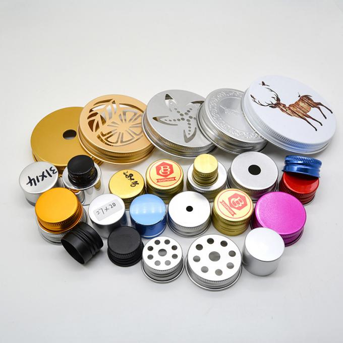 Capas de botellas de refresco de metal roscado tapas de botellas de vidrio de leche de aluminio 13mm-104mm 3