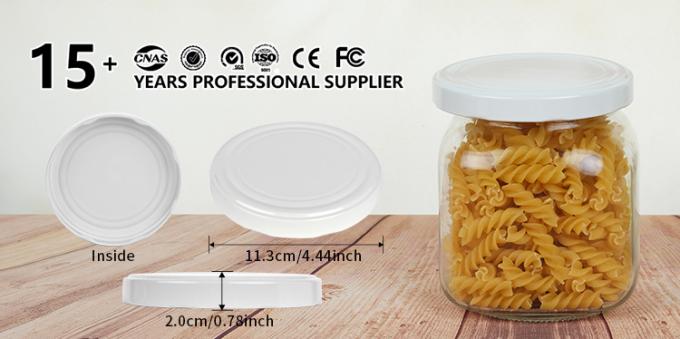 Jarrón de vidrio personalizado con tapa de 43 mm para alimentos enlatados 0
