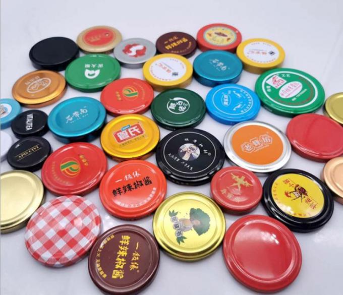 Oro 53 mm 43 mm tapa de cierre de la tapa de la bolsa para el frasco de hojalata 5