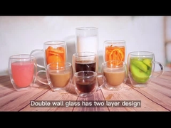 Precio al por mayor Botella de vidrio de doble pared