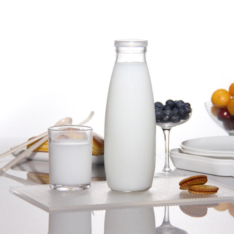 Precio de fábrica 200ml 250ml 350ml 500ml 1000ml Botella de salsa de vidrio con tapa de plástico con tapa de tornillo
