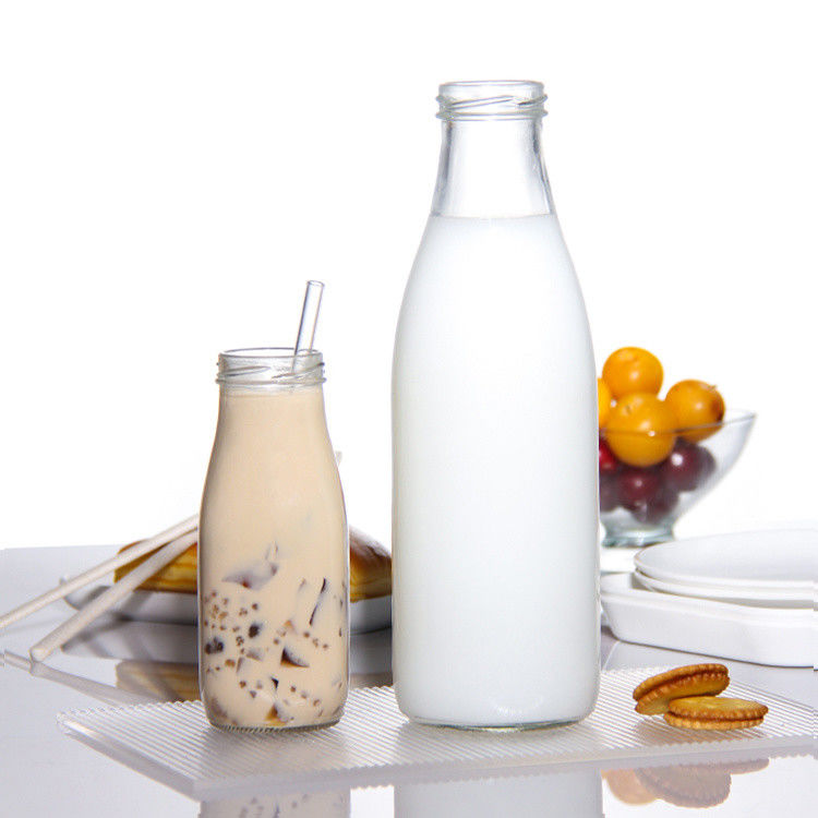 Precio de fábrica 200ml 250ml 350ml 500ml 1000ml Botella de salsa de vidrio con tapa de plástico con tapa de tornillo