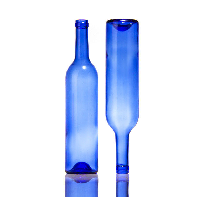 Fabricantes de lujo Botella de vino rojo de 375 ml 750 ml Botellas de vidrio vacías de color verde oscuro con tapas