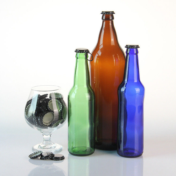 Botellas de licor de vidrio negro cristal claro botellas de vino 500 ml 750 ml para whisky champán cerveza brandy