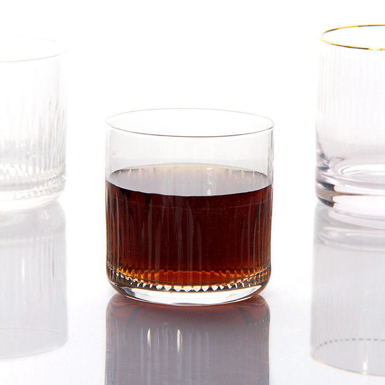 7.5oz Modernos vasos de bebida grabado whisky tumbler cristal copa para beber bourbon