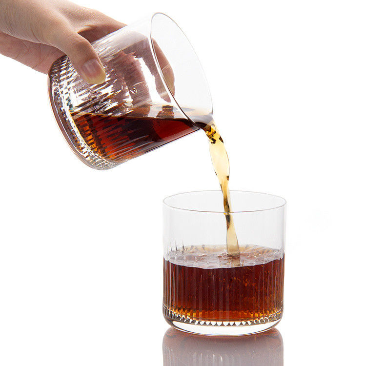 7.5oz Modernos vasos de bebida grabado whisky tumbler cristal copa para beber bourbon