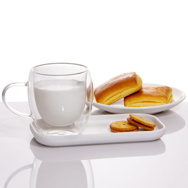 12 oz 16 oz copas de café con leche con doble pared de borosilicato copa de té de vidrio para barbacoa