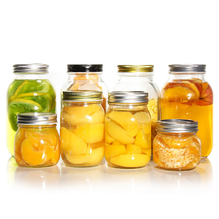 Restaurante cocina bar de vidrio de la pinta boca ancha de vidrio de la lata Mason Jar para la lata