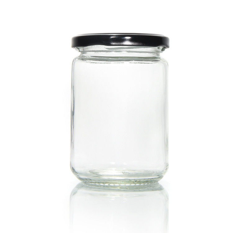 Venta al por mayor Vacío 8 oz 16 oz 24 oz Preservación de miel Pepinillos Cocina Jarrones de vidrio de almacenamiento con tapa sellada
