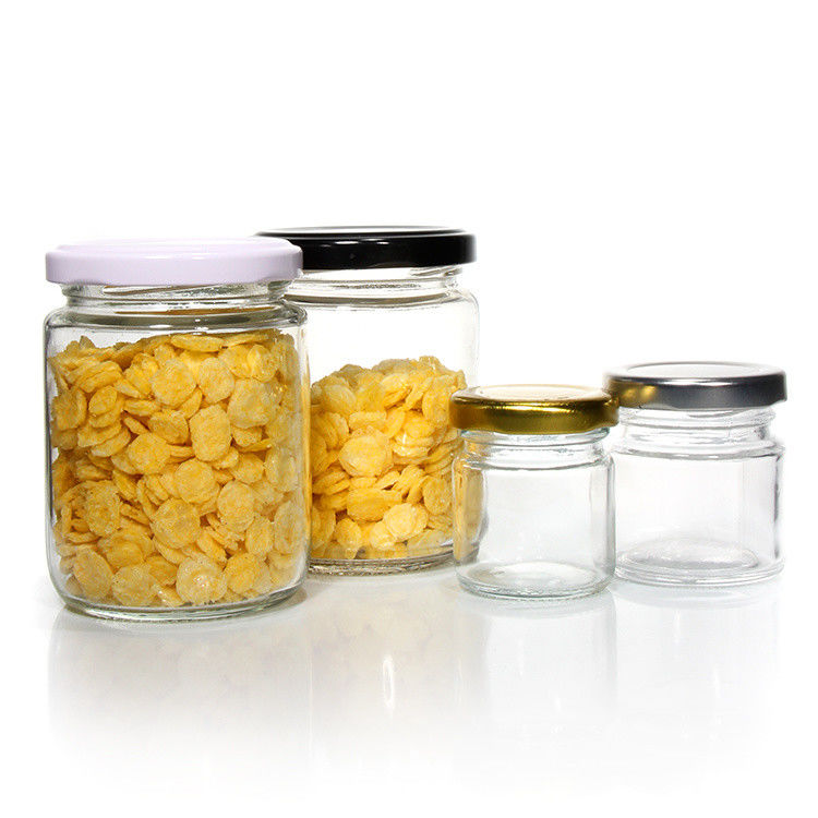 Calidad 45Ml 100Ml 150Ml 350Ml 450Ml Refrigerante de cocina de alta calidad Jarrones de vidrio con tapa de metal