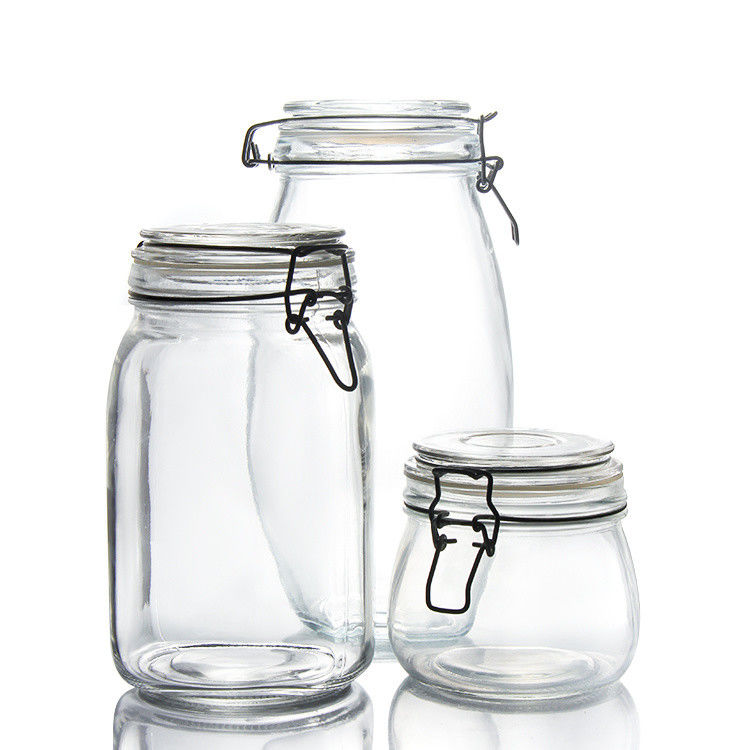Jarrón de cristal de alta calidad 4 oz 8 oz 10 oz 12 oz 16 oz 25 oz 32 oz Jarrón de cristal Mason