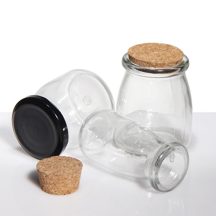 Envases de vidrio para pudines envases de especias tapas de corcho 50ml 100ml 150ml