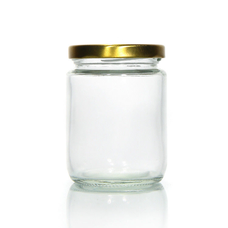 Lujo personalizado 100ml 180ml 500ml Jarrón de vidrio de congelación redondo pequeño para almacenar encurtidos