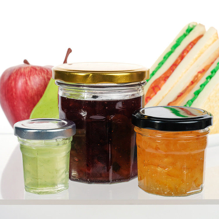 Jarrón de almacenamiento de mermelada de alto sello Jarrón doméstico vacío puede limpiar la mermelada con tapa de aluminio