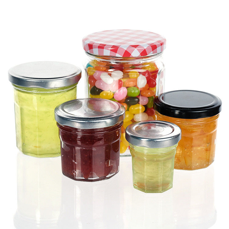 Precio de fábrica Jarrón de almacenamiento de embalaje de alimentos transparente Jarrón de vidrio redondo de varios tamaños
