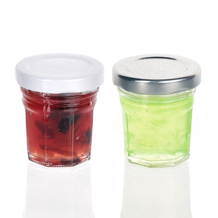 Calidad personalizada 370 ml 500 ml de miel de almacenamiento Jarrón de vidrio de alimentos para el almacenamiento