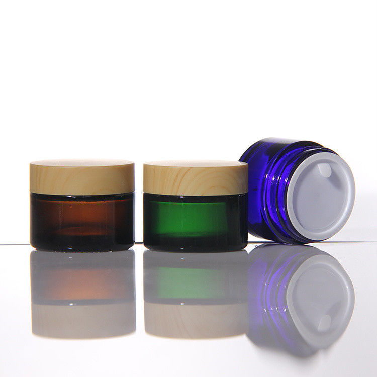 Jarrón de vidrio Crema Logotipo personalizable Jarrones de crema Botellas cosméticas para crema hidratante 50g 100g 200g