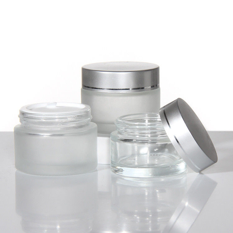 Cosméticos de lujo Botellas de maquillaje de vidrio Contenedores de embalaje Conjunto de crema facial vacía Jar Cuidado de la piel Conjunto y paquete