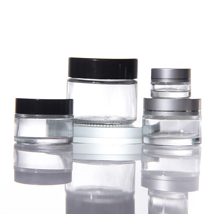 Cosméticos de lujo Botellas de maquillaje de vidrio Contenedores de embalaje Conjunto de crema facial vacía Jar Cuidado de la piel Conjunto y paquete