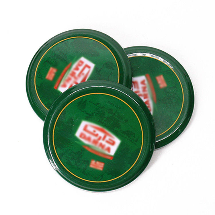 Embalaje de alimentos 20mm 38mm 48mm 63mm Diseño personalizado Torcer la tapa de la bolsa de metal para la botella de vidrio