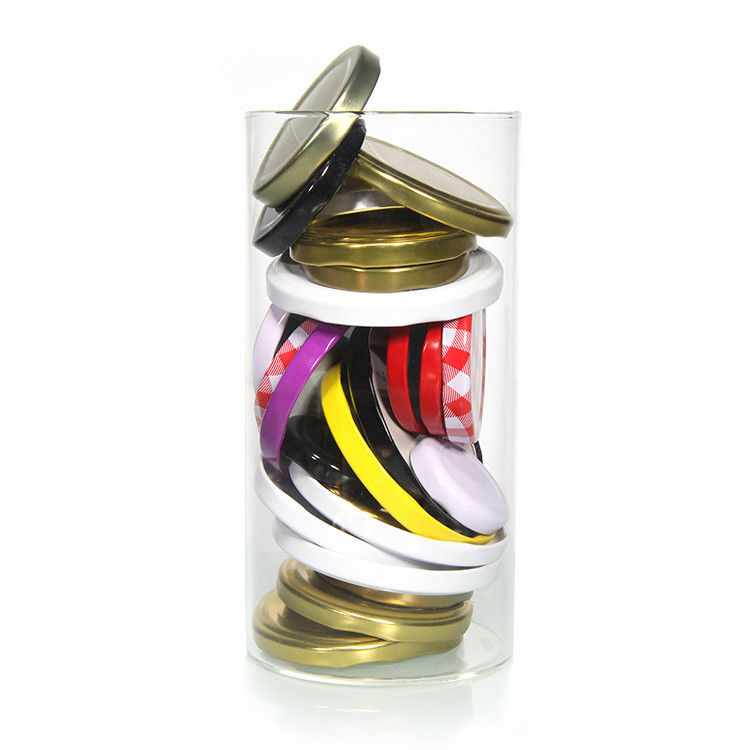 Embalaje de alimentos 20mm 38mm 48mm 63mm Diseño personalizado Torcer la tapa de la bolsa de metal para la botella de vidrio