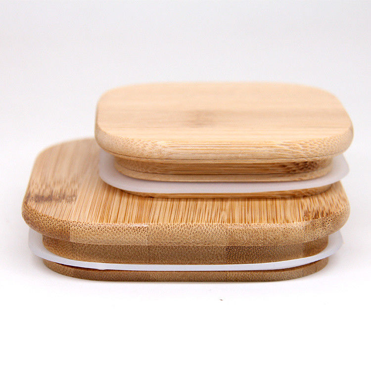 Capa de tarro de madera de té de bambú de tapa de taza de café de tamaño 70 mm
