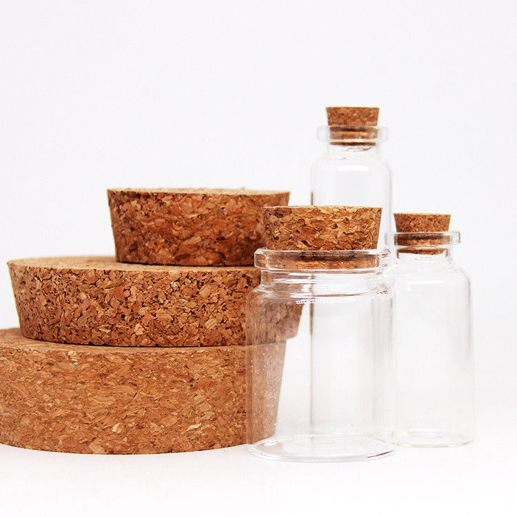 OEM tapas de botellas de corcho de madera cónica tapa para botellas de vino de vidrio