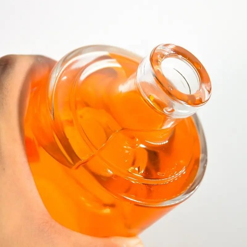 Botellas de licor de vidrio de vino tinto con corcho de 750 ml personalizadas