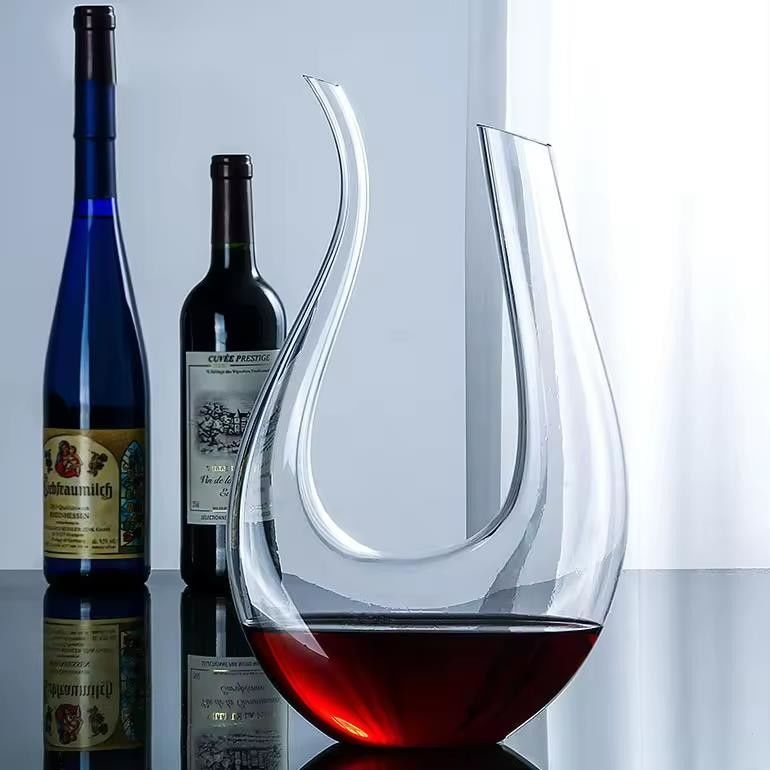 1Decantador de vinos rojos de cristal de 6 litros de forma U