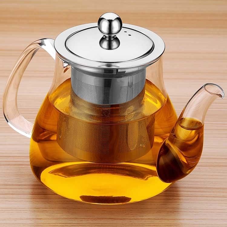 Set de tetera y caldera de vidrio personalizados con tazas para té de café resistentes al calor
